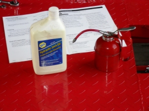 oil I used for my Harbor Freight Motorcycle Lift Table