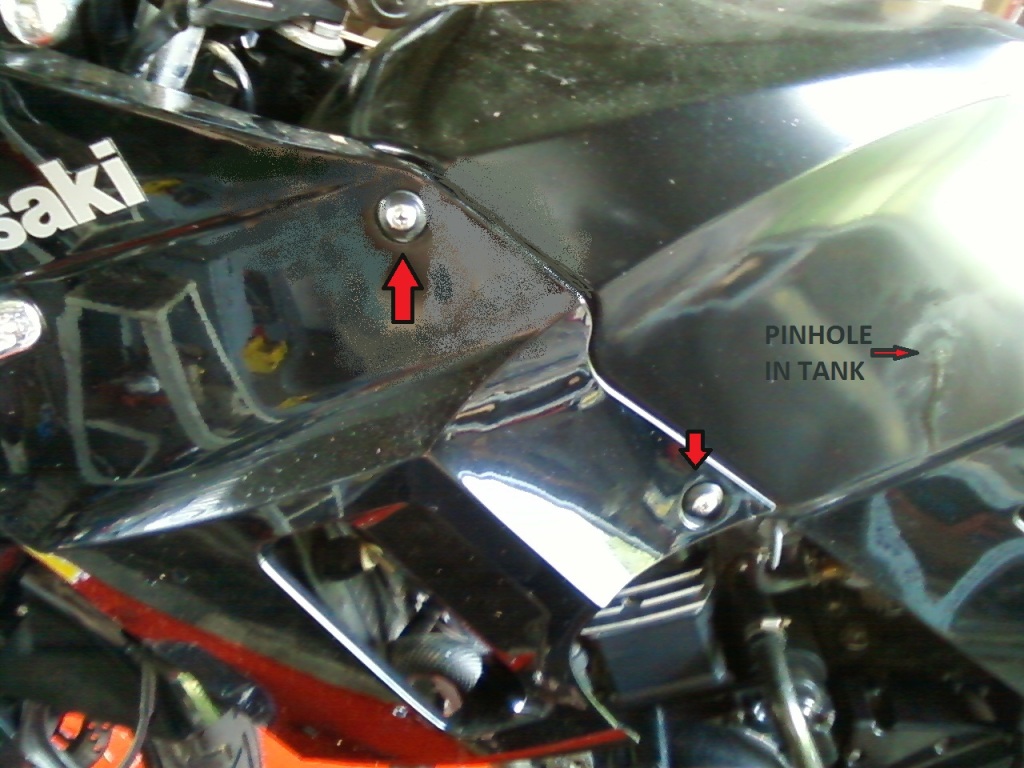 Ninja 250 upper fairing screws