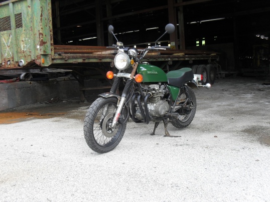<honda cb650 with flatbed>
