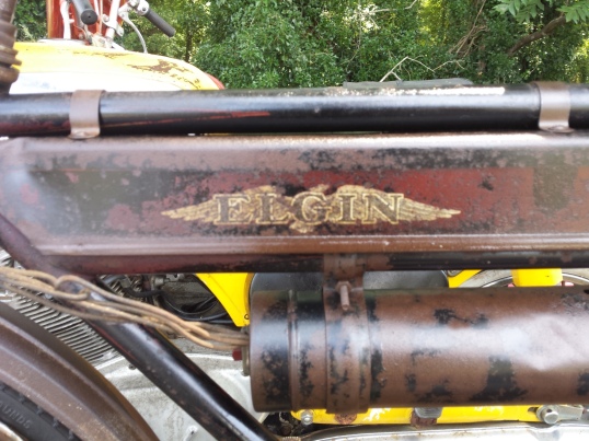 <antique Elgin tank bicycle>