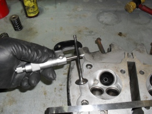 <measure the valve stems>