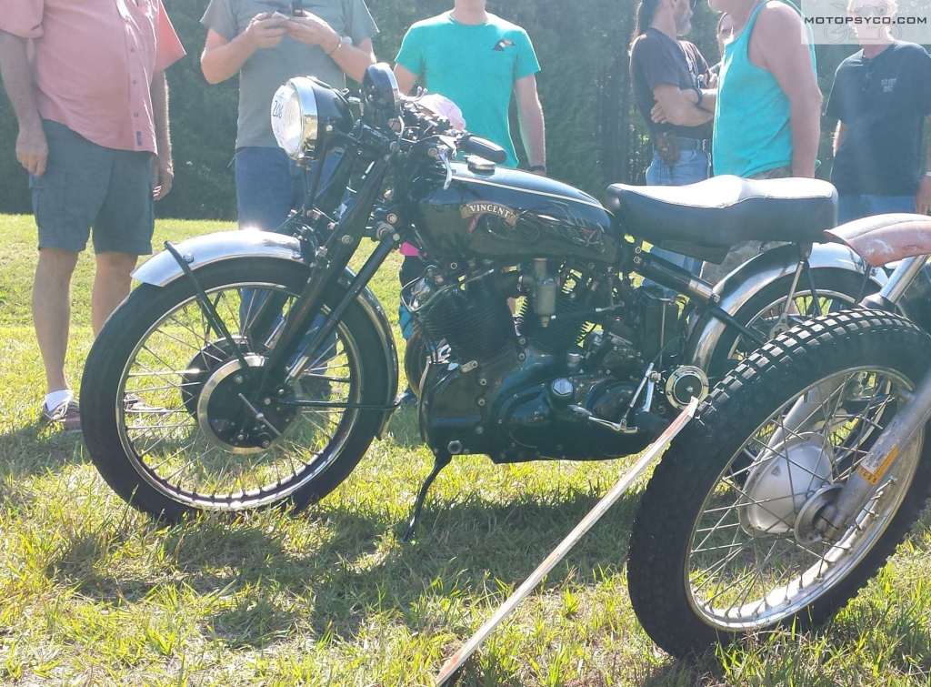 1952 Vincent at the Rails & Roads Motorcycle Show