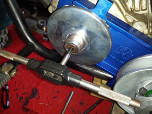 <baja minibike tapped crankshaft>